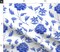 Chinoiserie Peony Chinese Blue White Pot Custom Printed Fabric by Spoonflower Various Fabrics by the Yard or Fat Quarter